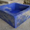 LAVABO SQUADRO 40X40X15 AFFRESCATO OSSIDO COBALTO - immagine 2