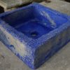 LAVABO SQUADRO 40X40X15 AFFRESCATO OSSIDO COBALTO - immagine 12