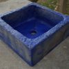LAVABO SQUADRO 40X40X15 AFFRESCATO OSSIDO COBALTO - immagine 15