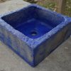 LAVABO SQUADRO 40X40X15 AFFRESCATO OSSIDO COBALTO - immagine 3