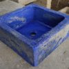 LAVABO SQUADRO 40X40X15 AFFRESCATO OSSIDO COBALTO - immagine 5