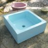 LAVABO IN PIETRITE CELESTE ANTICO 40X40X15 - immagine 5